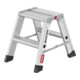 Hailo Aluminium-Doppelstufen-Trittleiter Master D80 2 x 2 Stufen