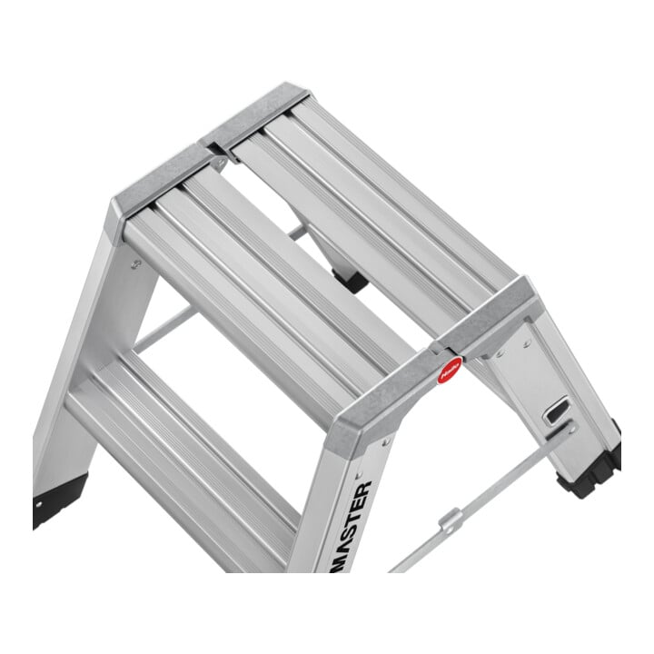 Hailo Aluminium-Doppelstufen-Trittleiter Master D80 2 x 2 Stufen