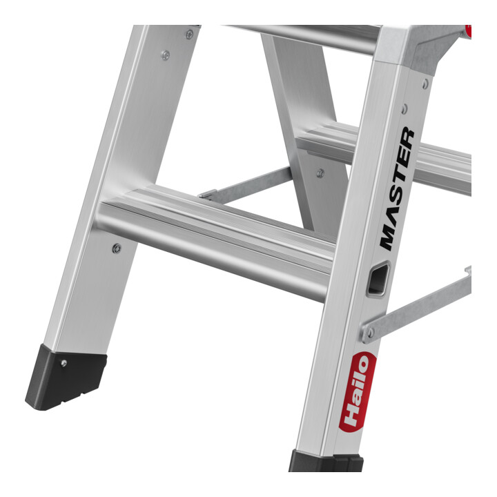 Hailo Aluminium-Doppelstufen-Trittleiter Master D80 2 x 2 Stufen