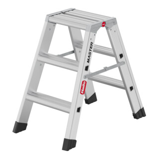 Hailo Aluminium-Doppelstufen-Trittleiter Master D80 2 x 3 Stufen
