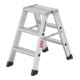 Hailo Aluminium-Doppelstufen-Trittleiter Master D80 2 x 3 Stufen