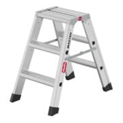 Hailo Aluminium-Doppelstufen-Trittleiter Master D80 2 x 3 Stufen