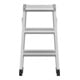 Hailo Aluminium-Doppelstufen-Trittleiter Master D80 2 x 3 Stufen