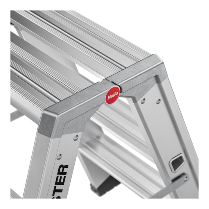 Hailo Aluminium-Doppelstufen-Trittleiter Master D80 2 x 3 Stufen