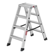 Hailo Aluminium-Doppelstufenleiter Master D100 2 x 4 Stufen