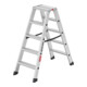 Hailo Aluminium-Doppelstufenleiter Master D100 2 x 5 Stufen