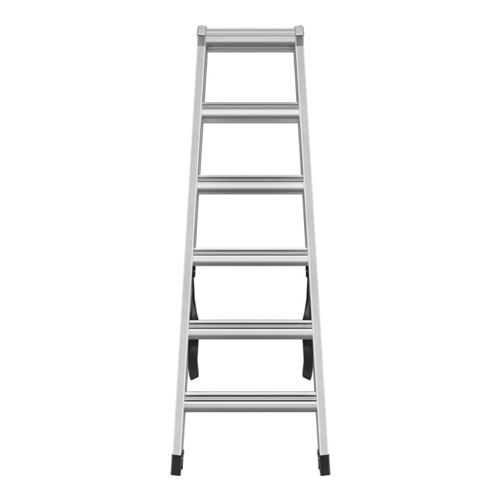 Hailo Aluminium-Doppelstufenleiter Master D100 2 x 6 Stufen