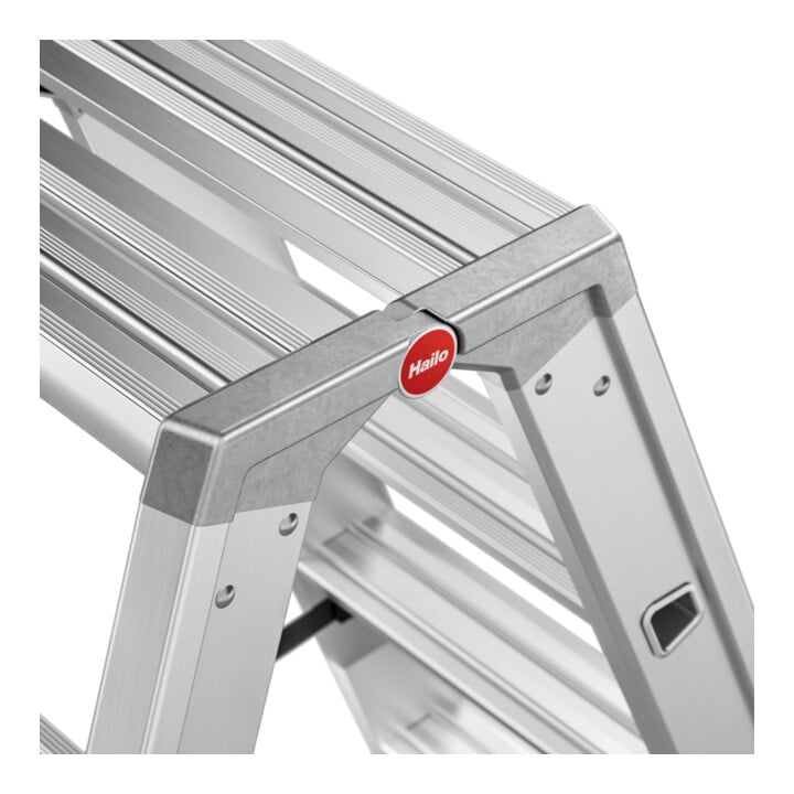 Hailo Aluminium-Doppelstufenleiter Master D100 2 x 6 Stufen