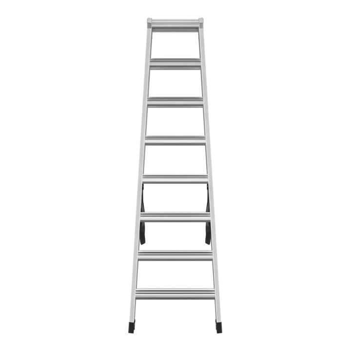 Hailo Aluminium-Doppelstufenleiter Master D100 2 x 8 Stufen