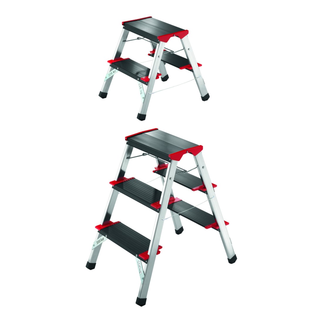 Hailo Aluminium-Klapptritt 3 Stufen 225 kg