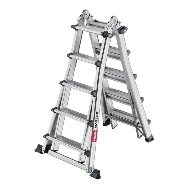Hailo Aluminium-Multifunktionsleiter Master M100 4 x 5 Stufen