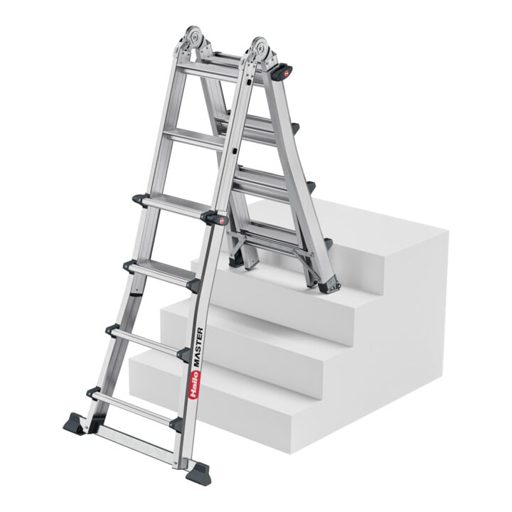 Hailo Aluminium-Multifunktionsleiter Master M100 4 x 5 Stufen
