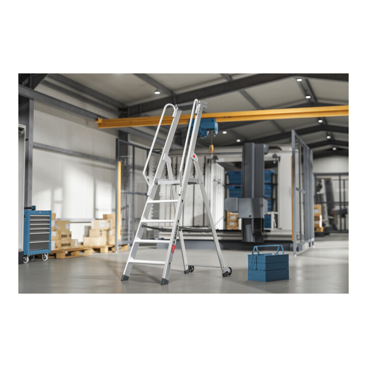 Hailo Aluminium-Plattformleiter Master P80 6 Stufen