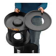 Hailo ProfiLine Combi Plus 50, Ascher-Papierkorb-Kombination, 45 ltr, Schwarz-4