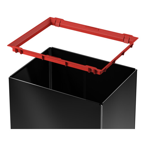 Hailo Big-Box Swing XL, Großraum-Müllbox, 52 ltr, Schwarz