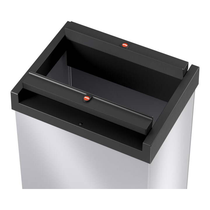 Hailo Big-Box Swing XL, Großraum-Müllbox, 52 ltr, Silber