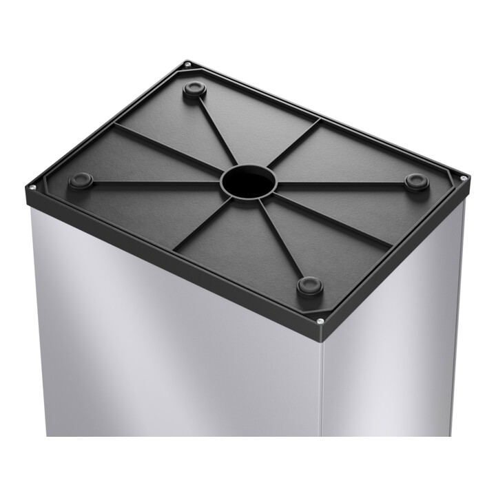 Hailo Big-Box Swing XL, poubelle grande capacité, 52 litres, argenté