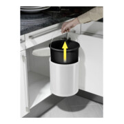 Hailo Compact-Box M, Einbau-Mülleimer, 15 ltr, Weiß-5