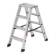 Hailo Échelle double en aluminium Master D100 2 x 4 marches
