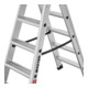 Hailo Échelle double en aluminium Master D100 2 x 5 marches