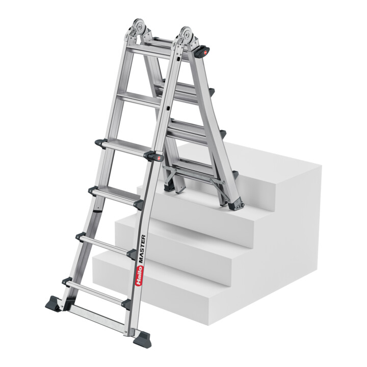 Hailo Échelle multifonction en aluminium Master M100 4 x 5 marches