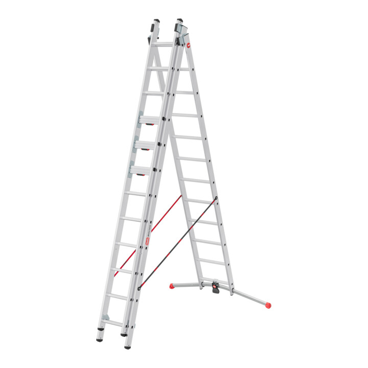 Hailo Échelle multifonction Master S120 3 pièces 3 x 12 marches