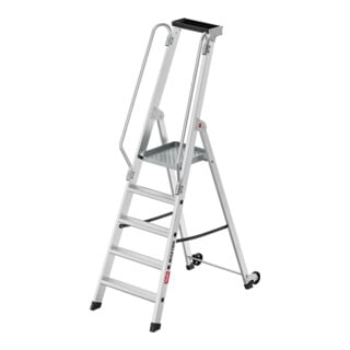 Hailo Échelle plateforme en aluminium Master P80 5 marches