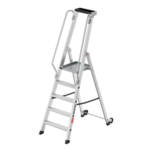 Hailo Échelle plateforme en aluminium Master P80 5 marches