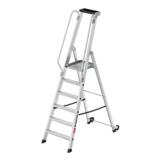 Hailo Échelle plateforme en aluminium Master P80 6 marches