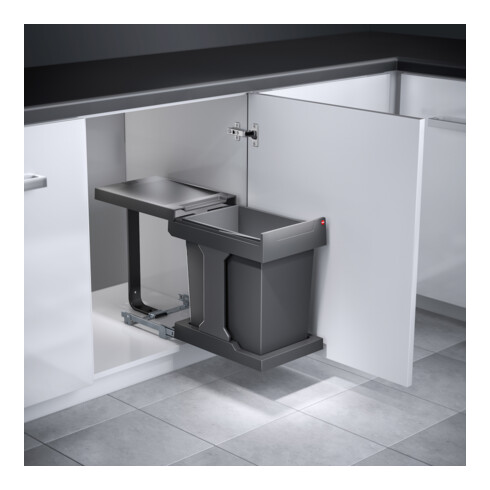 Hailo Einbauabfallsammler Solo, 3635001 KB 300, 20l KF, Slate-grey