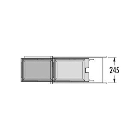 Hailo Einbauabfallsammler Solo, 3635001 KB 300, 20l KF, Slate-grey