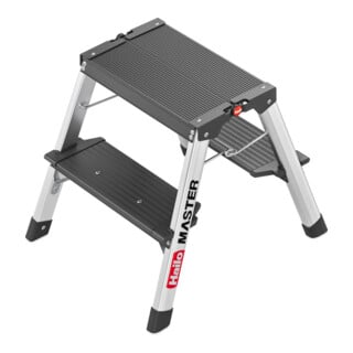 Hailo Escabeau double en aluminium Master D70 2 x 2 marches