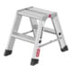 Hailo Escabeau double en aluminium Master D80 2 x 2 marches