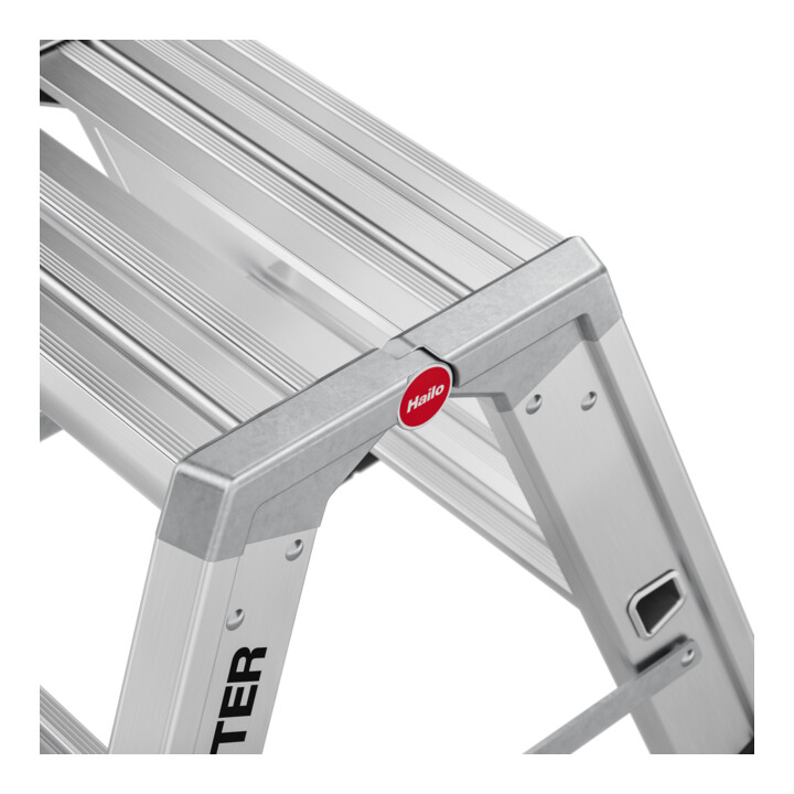 Hailo Escabeau double en aluminium Master D80 2 x 2 marches