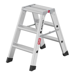Hailo Escabeau double en aluminium Master D80 2 x 3 marches