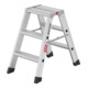 Hailo Escabeau double en aluminium Master D80 2 x 3 marches