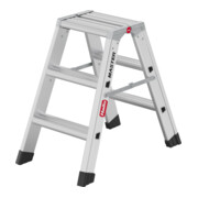 Hailo Escabeau double en aluminium Master D80 2 x 3 marches