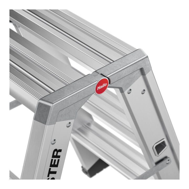 Hailo Escabeau double en aluminium Master D80 2 x 3 marches