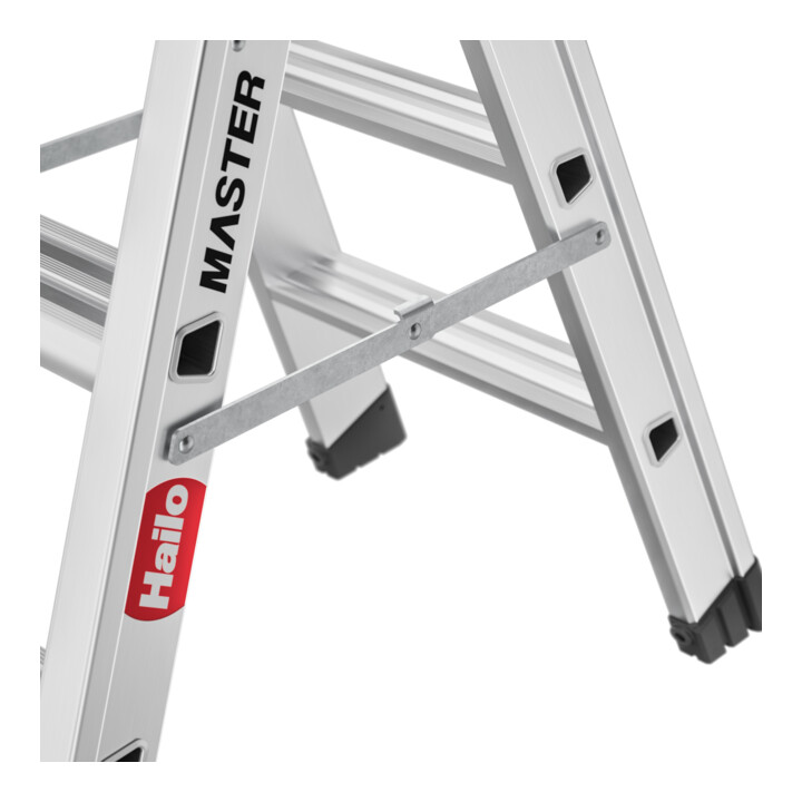 Hailo Escabeau double en aluminium Master D80 2 x 3 marches