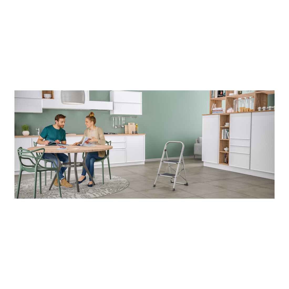 Hailo Escabeau pliable en aluminium K30 2 marches