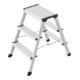 Hailo Escabeau pliant double marche L90 2 x 3 marches-1