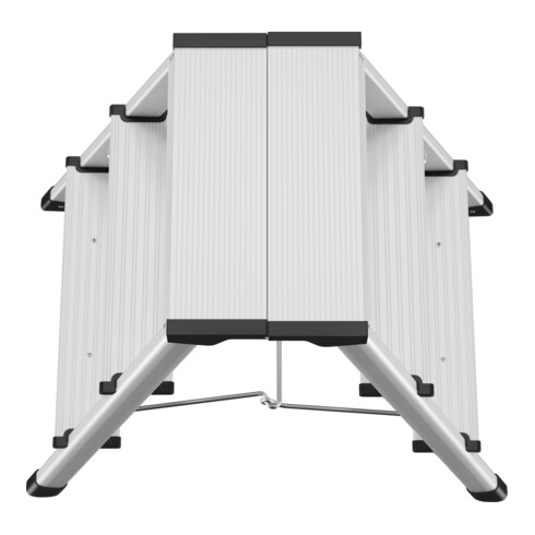 Hailo Escabeau pliant double marche L90 2 x 3 marches