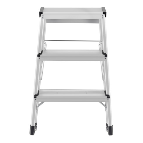 Hailo Escabeau pliant double marche L90 2 x 3 marches