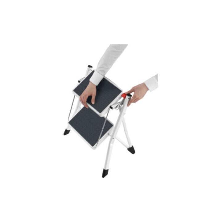 Hailo Escabeau pliant Mini acier 2 marches