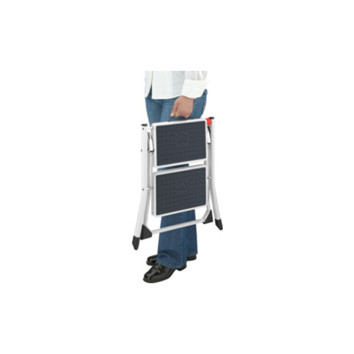 Hailo Escabeau pliant Mini acier 2 marches