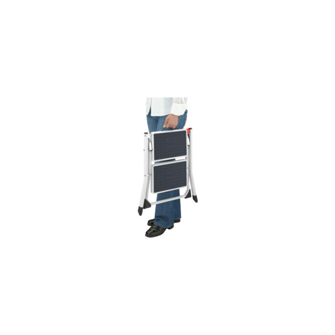 Hailo Escabeau pliant Mini acier 2 marches