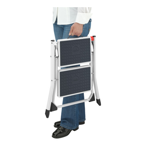 Hailo Escabeau pliant Mini acier 2 marches