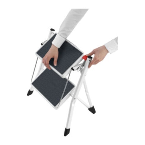 Hailo Escabeau pliant Mini acier 2 marches