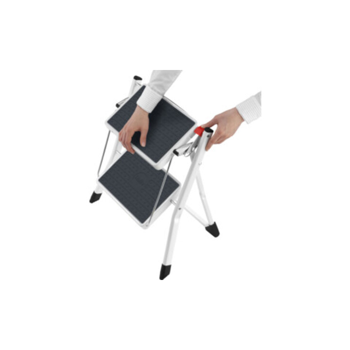 Hailo Escabeau pliant Mini acier 2 marches