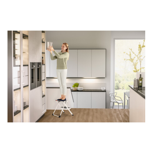Hailo Escabeau pliant Mini acier 2 marches